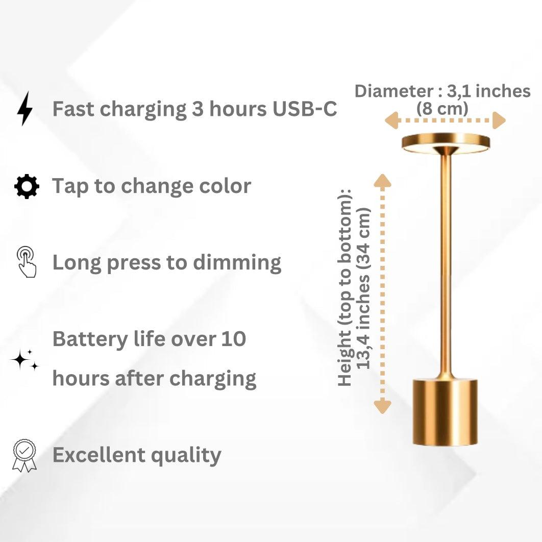Table lamp Oslo - Lights Stockholm -Modern cordless LED table lamp with touch sensor – Lights Stockholm(Modern trådlös LED-bordslampa med touchsensor – Luminária de mesa LED sem fio moderna com sensor de toque – Moderni langaton LED-pöytälamppu kosketusanturilla – Moderne trådløs LED-bordlampe med berøringssensor – Moderne trådløs LED-bordlampe med touch-funktion – Moderna lámpara de mesa LED inalámbrica con sensor táctil – Moderne kabellose LED-Tischlampe mit Touch-Sensor)